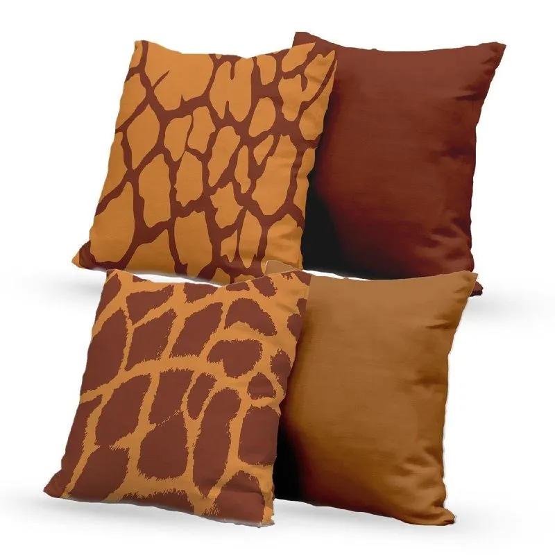 Kit 4 Capas de Almofadas Decorativas Own Estampas Animal Print