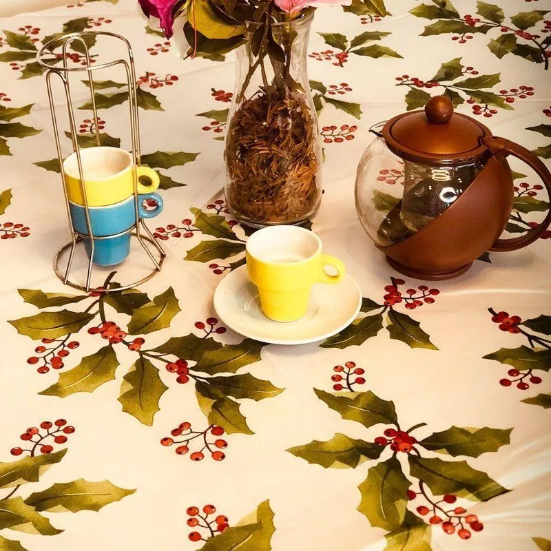 Toalha De Mesa Natalina Sortida 140x210cm Tecido Em Oxford