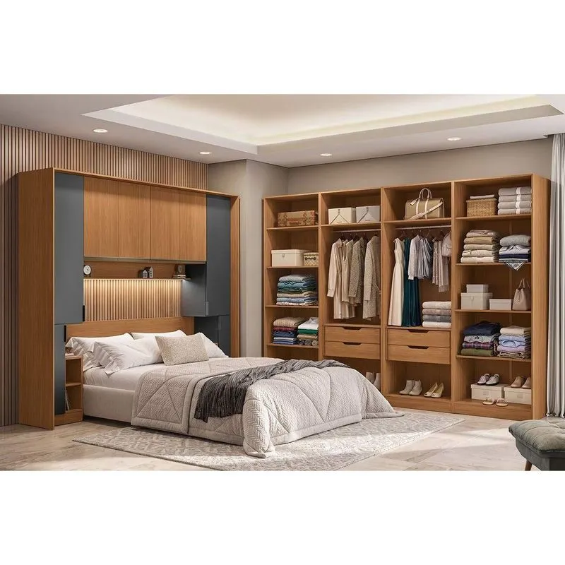 Quarto Planejado Casal Liga 9 Peças 8 Pts Qm34 Graf