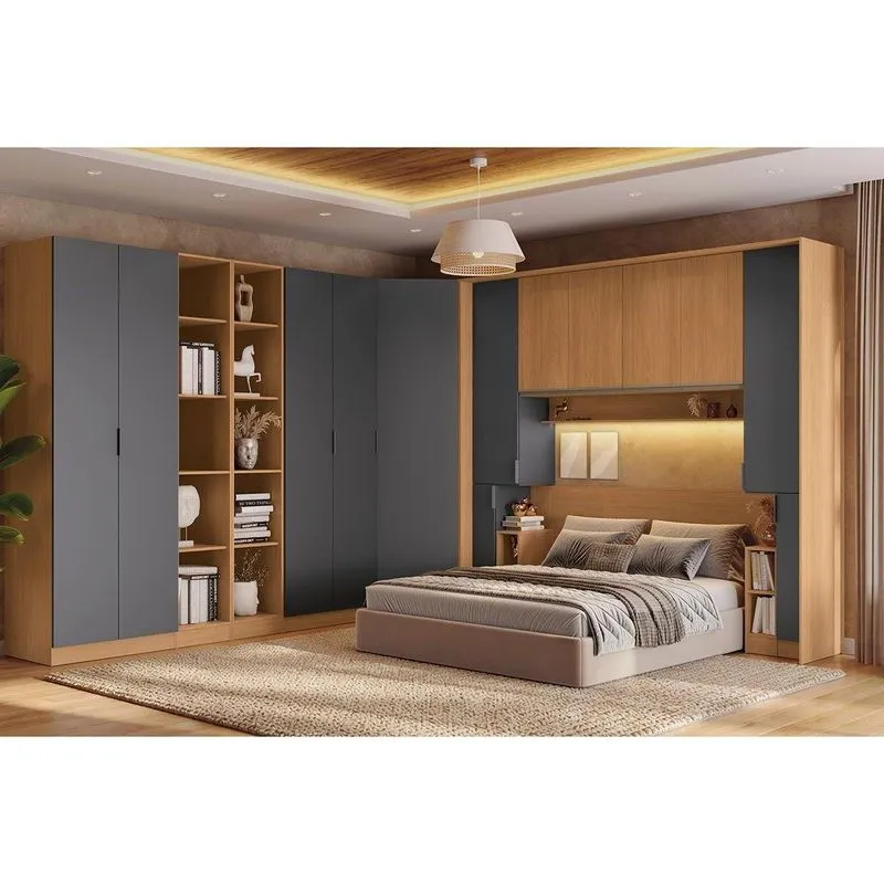 Quarto Planejado Casal Liga 10 Peças 13pt Qm29 Graf