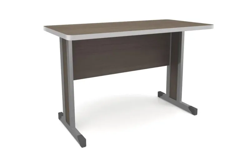 Mesa Secretaria 1120 Ti Com Pé Metalico Teca Italia Kappesberg