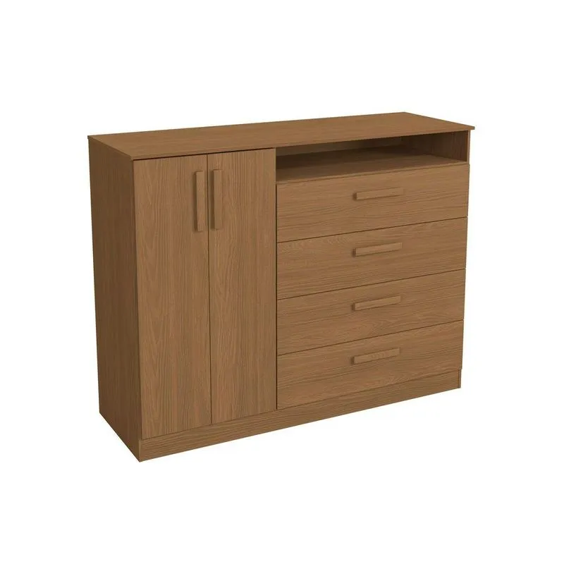 Cômoda Solteiro Cmd001 2 Portas 4 Gav Canela - Kappesberg