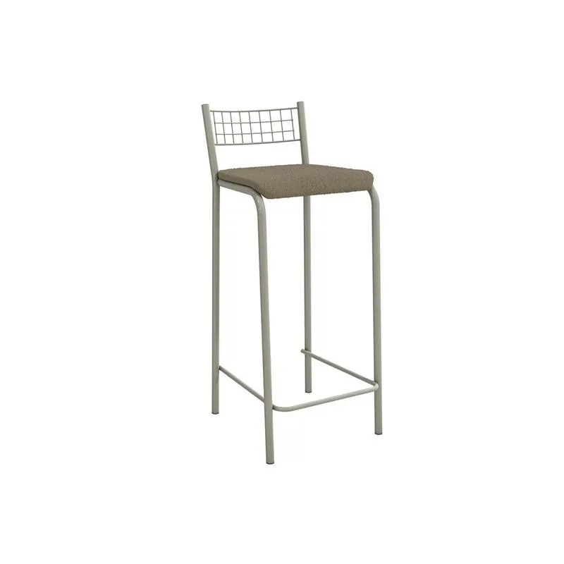 Banqueta de Cozinha Gênova 1B705NK Aço 1 Un Niquel/Boucle Bege Fendi - Kappesberg