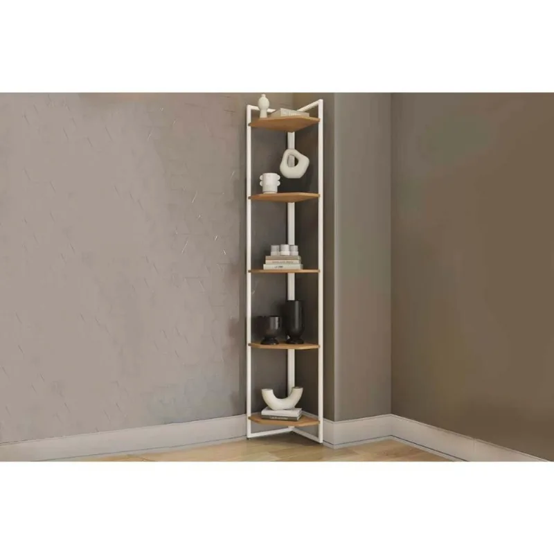 Prateleira Decorativa Quarto Bebê Industrial LI022 Canela/Branco - Kappesberg