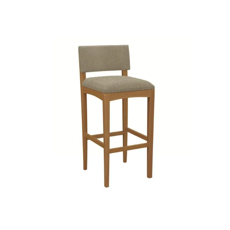 Banqueta de Cozinha Noa Madeira Maciça 1BMM008CA 1Un Carvalho/Boucle Bege Fendi - Kappesberg