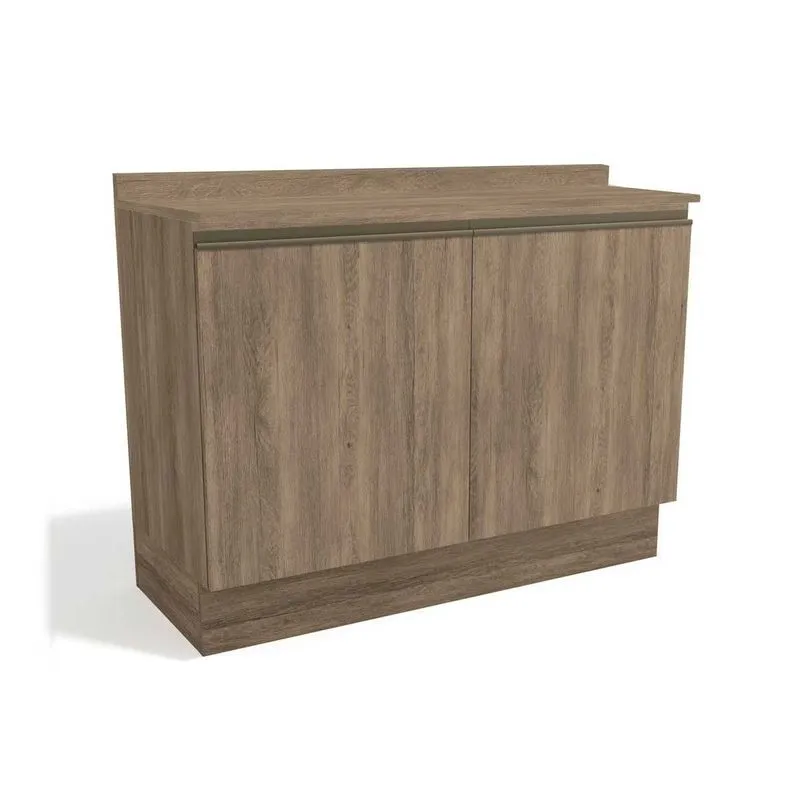 Gabinete p/ Pia Cozinha Balcão c/ Tampo Maxxi G745 c/ 2 Portas 120cm Nogal/Nogal - Kappesberg