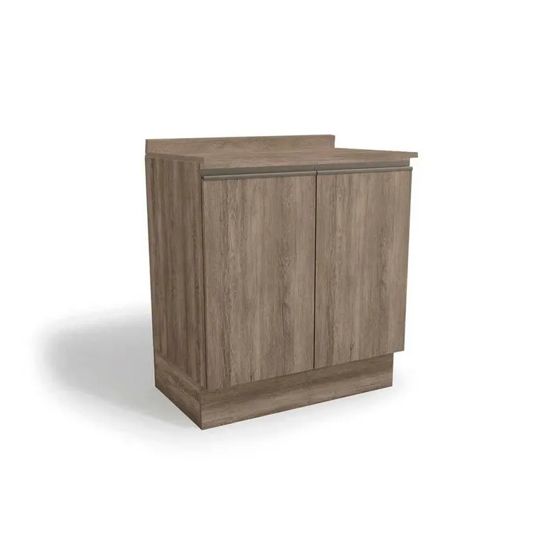 Balcão Cozinha p/ Cooktop c/ Tampo Maxxi G744 c/ 2 Portas 80cm Nogal - Kappesberg