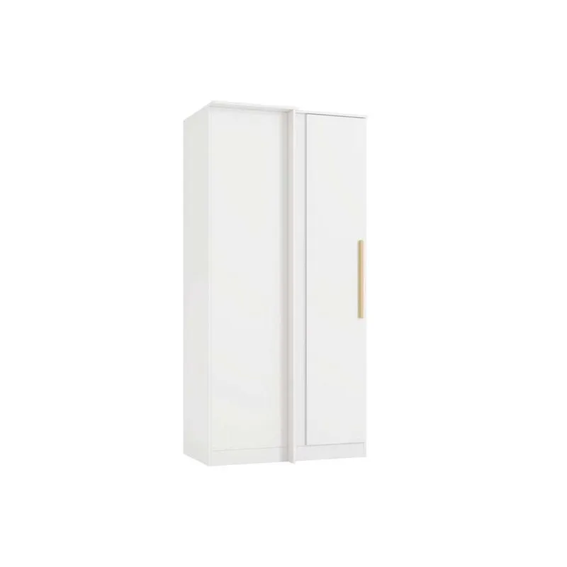 Módulo de Quarto Solteiro Guarda Roupa Canto Reto Adapt N530 c/ 1 Porta Branco - Kappesberg