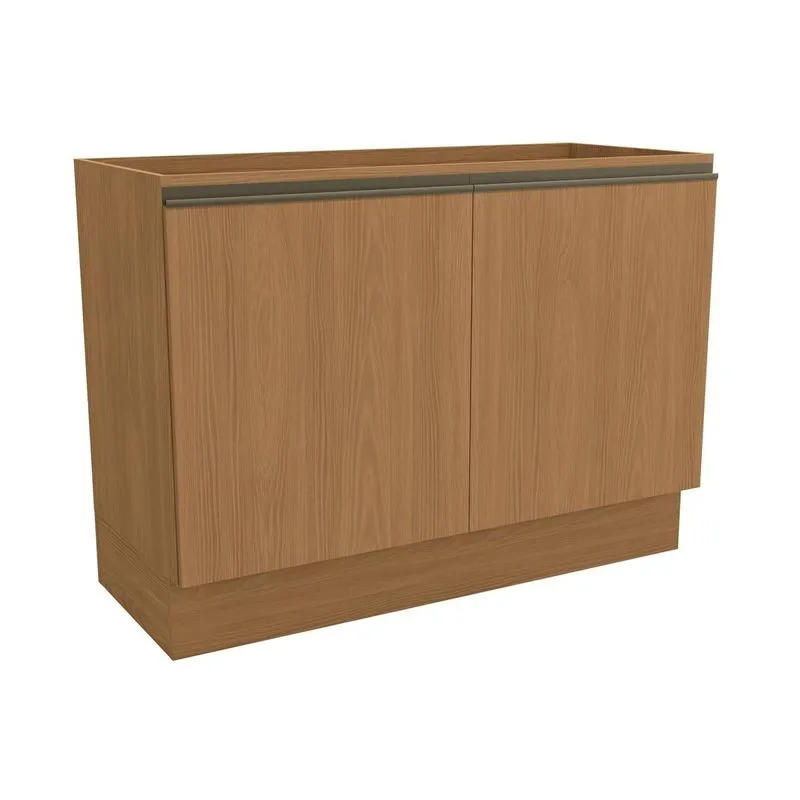 Gabinete p/ Pia Cozinha Balcão Maxxi G745 c/ 2 Portas s/ Tampo 120cm Canela - Kappesberg