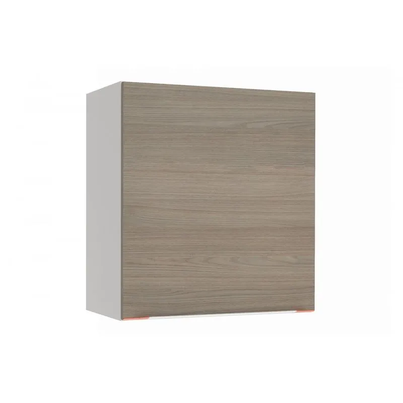 Armário Aéreo 60cm 1 Porta Kappesberg Branco/Nogueira