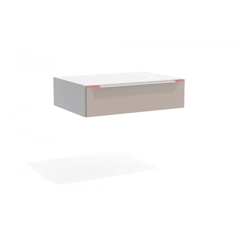 Nicho Home 60cm 1 Gaveta Kappesberg Branco/Linho Titânio