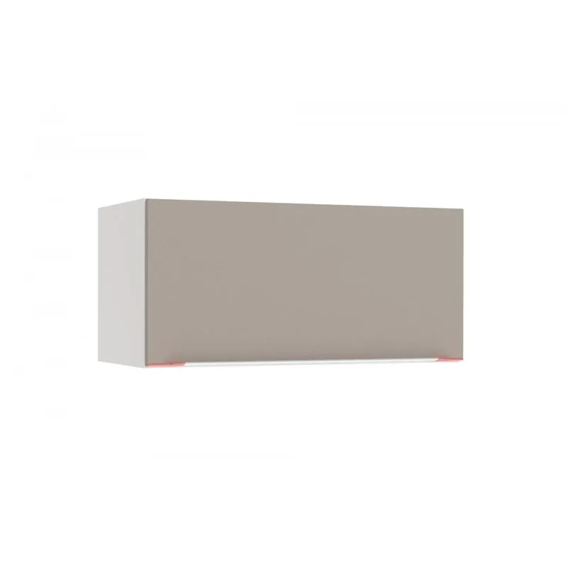 Armário Aéreo 70cm 1 Porta Basculante Kappesberg Branco/Linho Titânio