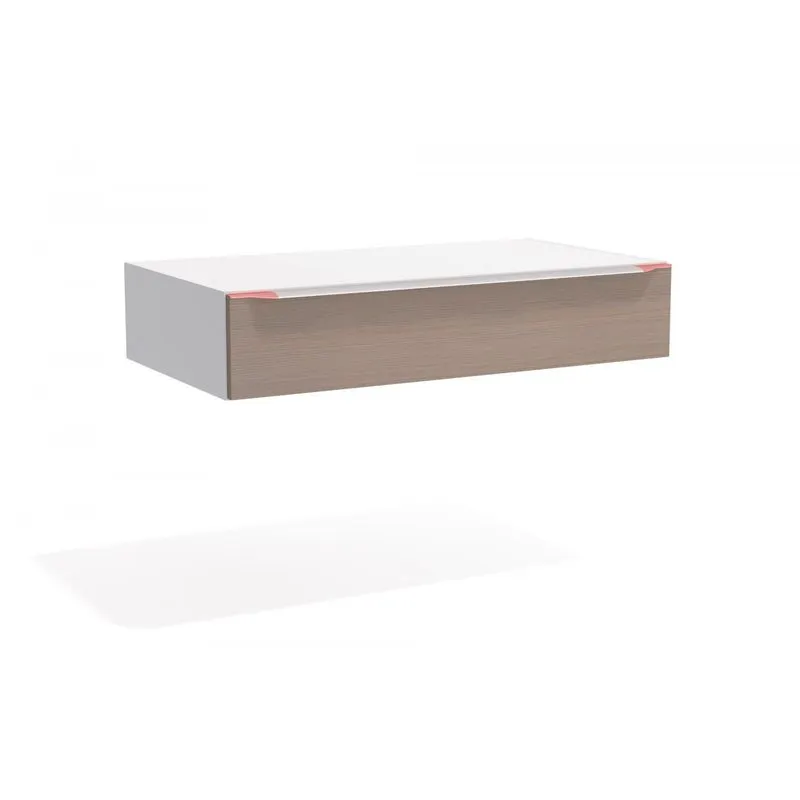 Nicho Home 80cm 1 Gaveta Kappesberg Branco/Nogueira