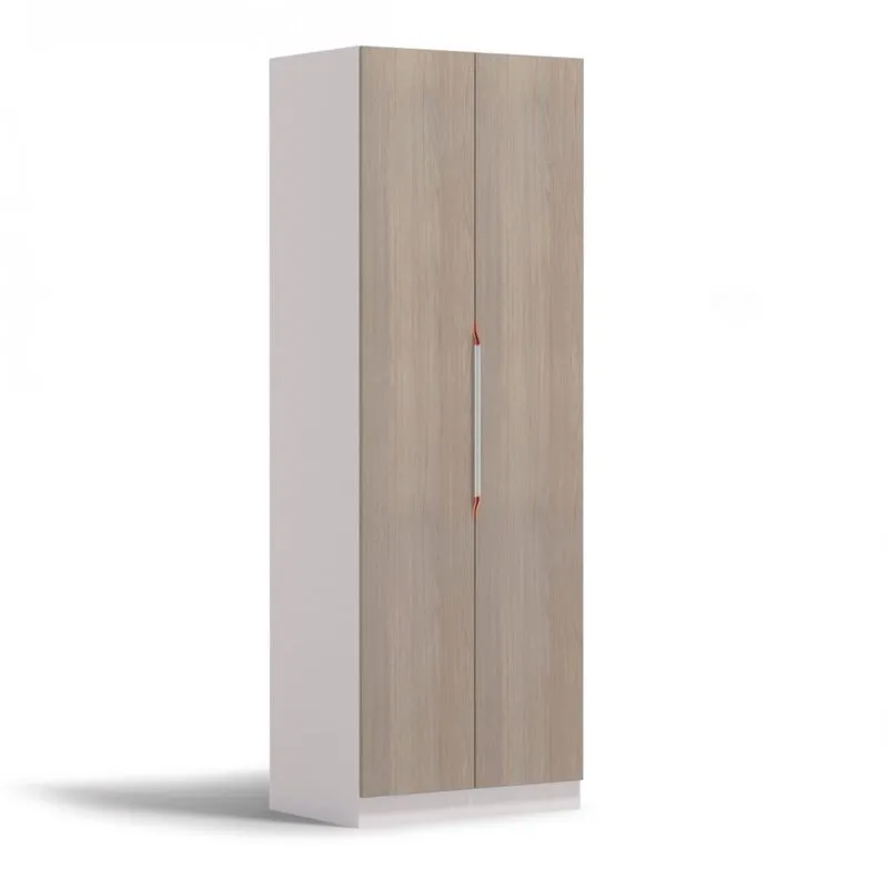 Guarda Roupa Modulado 2 Portas 3 Gavetas A-2300 L-800 Kappesberg Branco/Nogueira