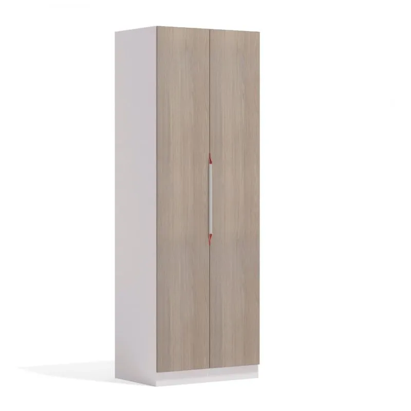 Guarda Roupa Modulado 2 Portas A-2300 L-800 Kappesberg Branco/Nogueira