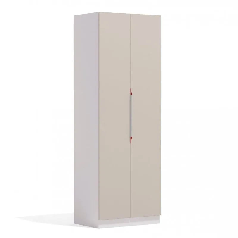 Guarda Roupa Modulado 2 Portas A-2300 L-800 Kappesberg Branco/Linho Titânio