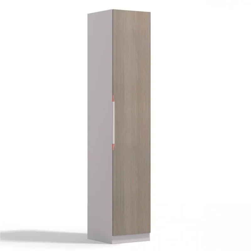 Guarda Roupa Modulado 1 Porta 3 Gavetas A-2550 L-500 Kappesberg Branco/Nogueira