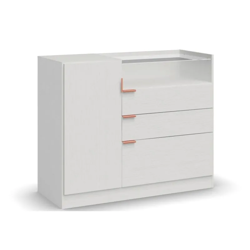 Cômoda F261 01 Porta 03 Gavetas Branco - Kappesberg