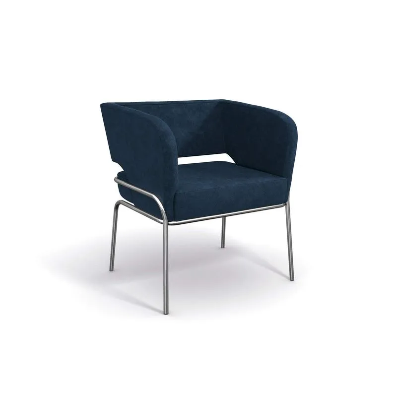 Poltrona Estofada Urbana Estar Kappesberg Azul Marinho