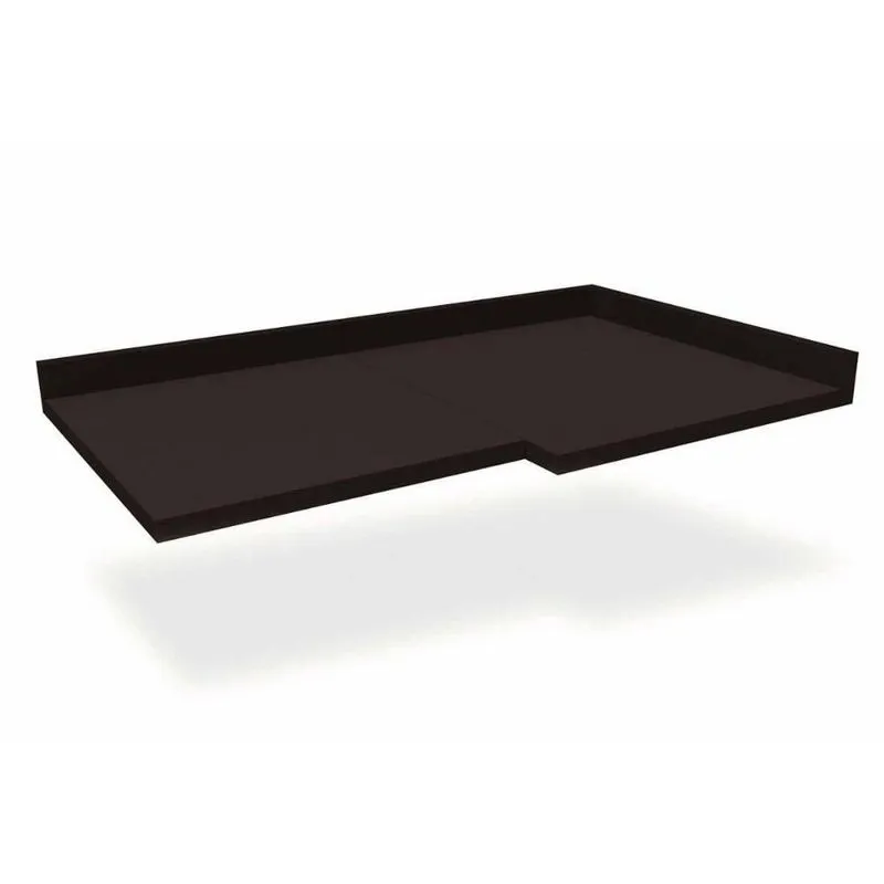 Tampo De Cozinha Modulado Canto Reto B649 98cm Polipropileno Preto - Kappesberg