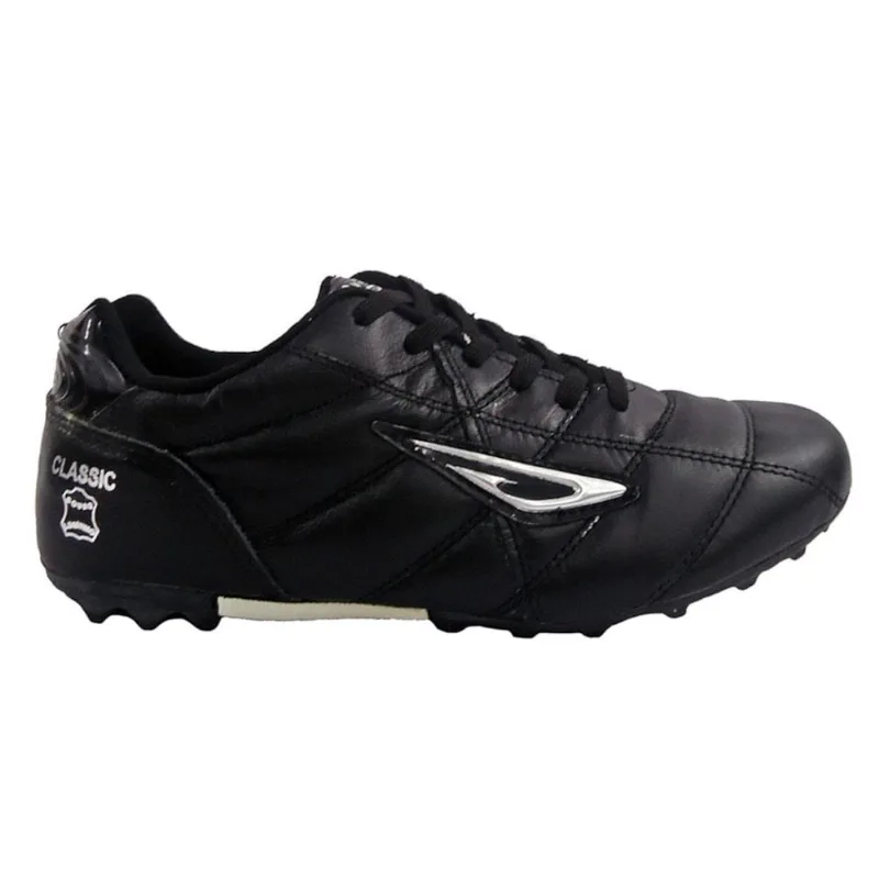 Chuteira Society Diavolo Classic Traction Couro Adulto Preto 38 / Preto.