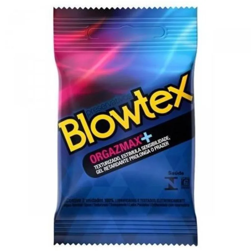 Preservativo Blowtx Orgazmax + Com 3 Unidades