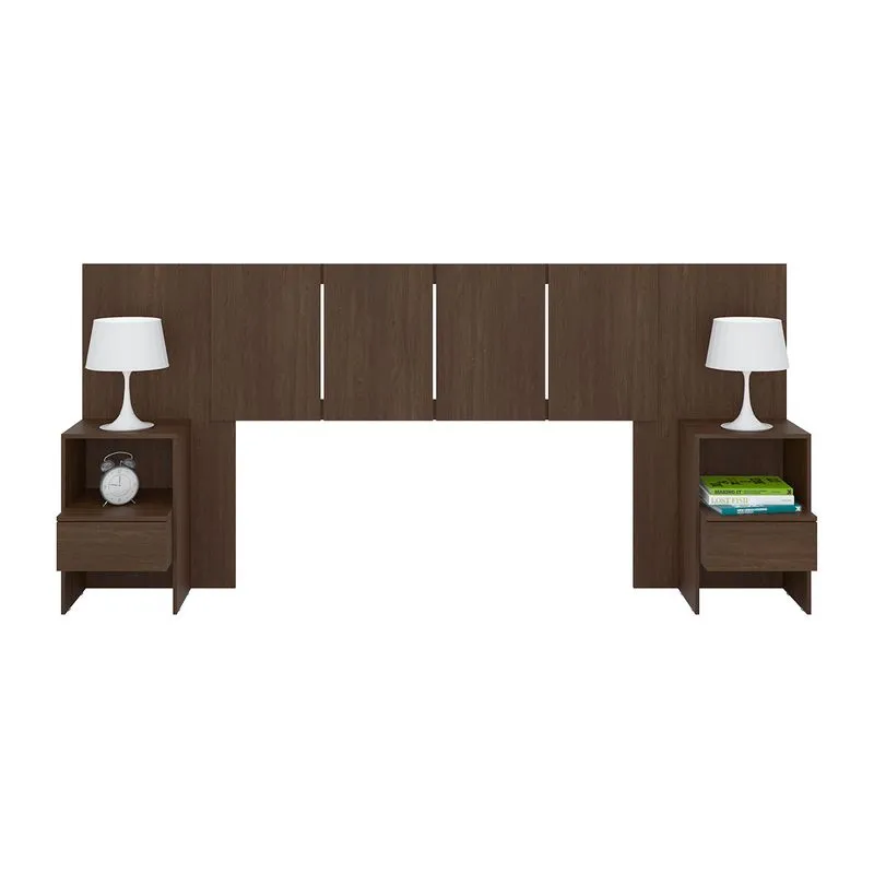 Cabeceira para Cama de Casal em MDP Tulipa Ebano Touch Demóbile 9570