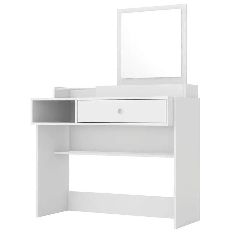 Penteadeira Camarim 1 Gaveta Jasmin Branco - Demóbile