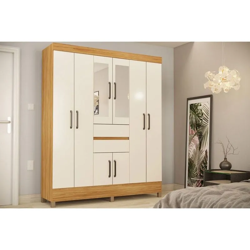 Guarda Roupa Casal 8 Portas 2 Esp 2 Gav Munique Cin Demóbile