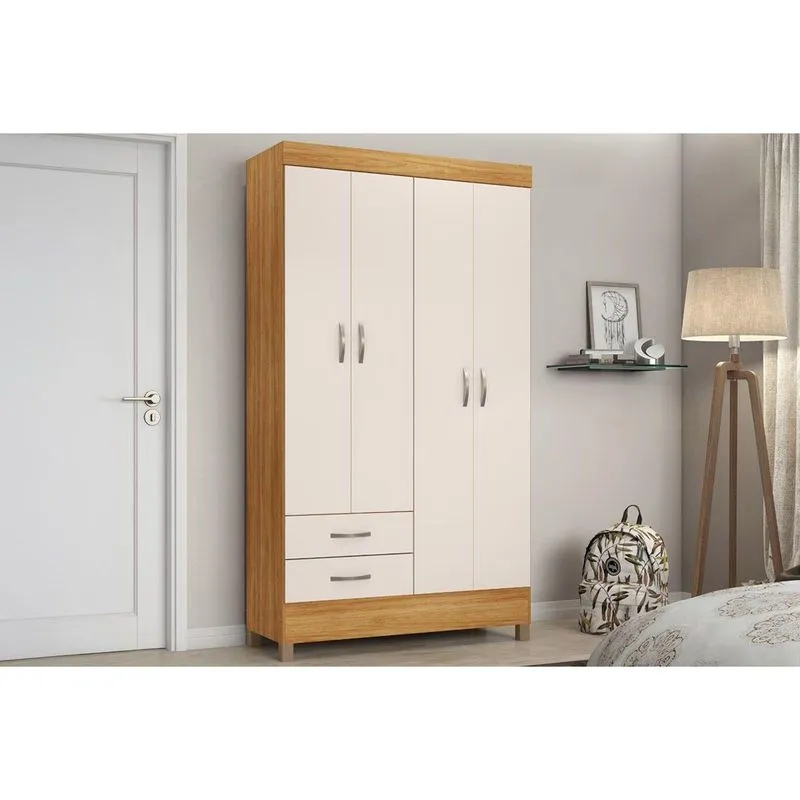 Guarda Roupa 4 Portas 2 Gavetas Lotus Demóbile Off White