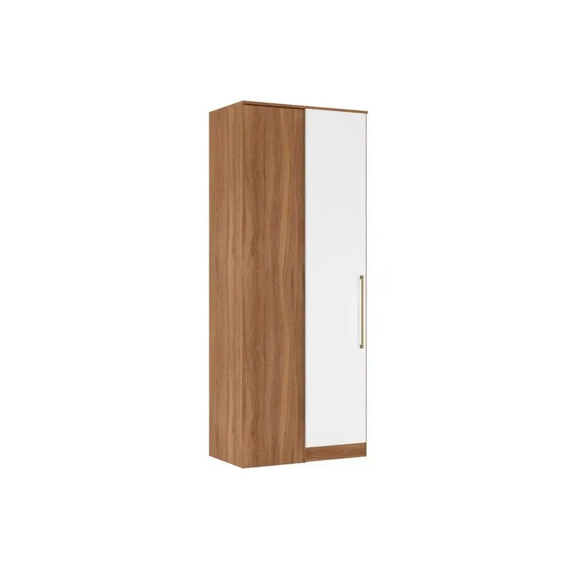 Módulo de Quarto Casal Guarda Roupa Canto Reto 71150K Irlanda c/ 1 Porta Amendola/Branco - Demóbile
