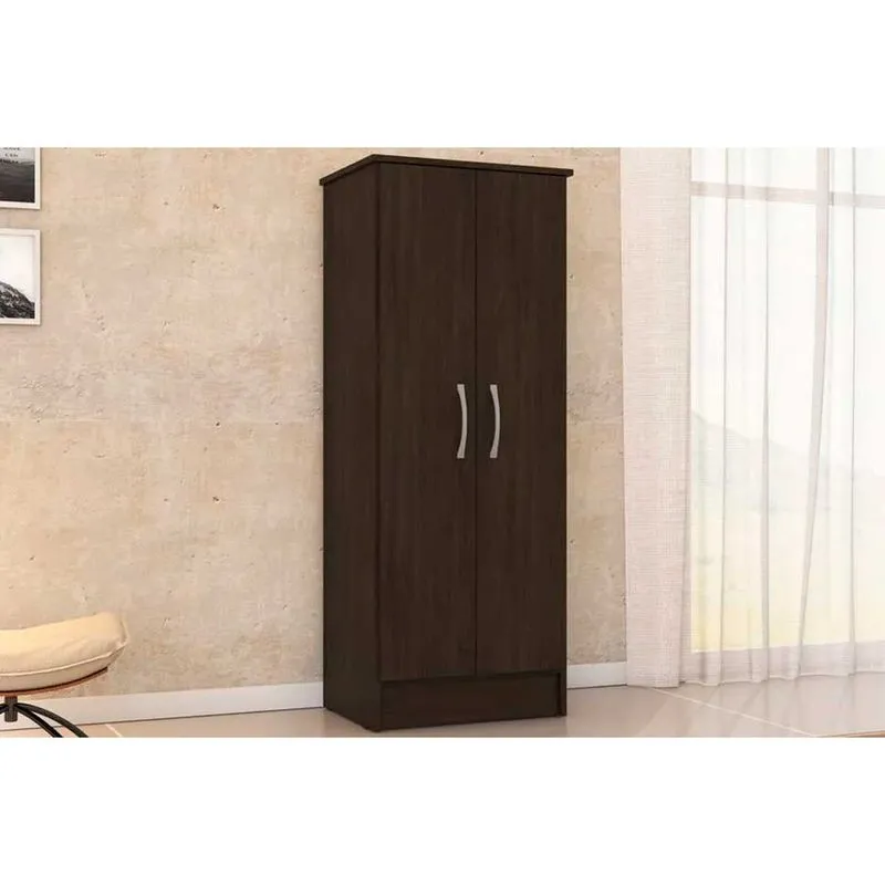 Armário Multiuso Lavanderia Viena c/ 2 Portas Ébano Touch / Café Touch - Demóbile