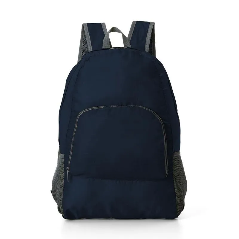 10 Mochila De Nylon Dobrável 21 Litros Azul Escuro