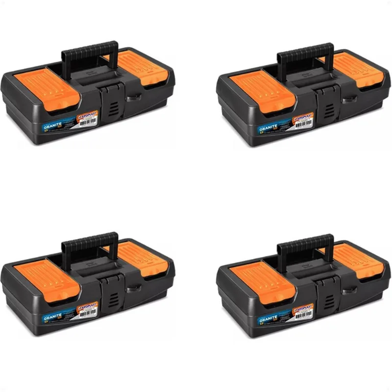 4 Maletas Ferramentas Granite Pro Baixa 13 Preta