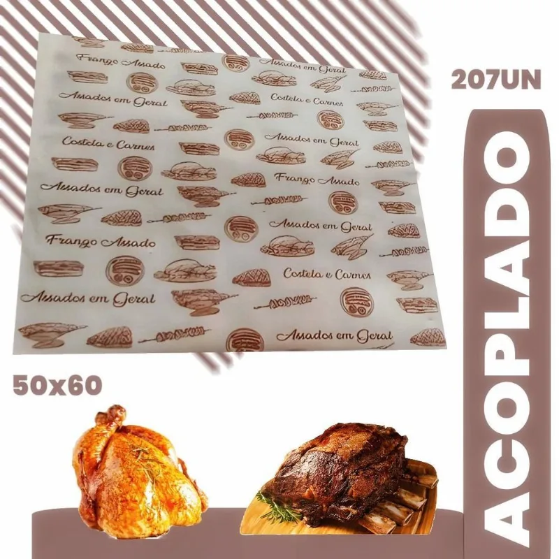 Papel Acoplado Assar Embrulhar Embalar Frago Costela Assado