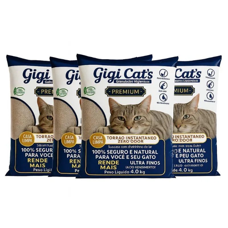 Areia Sanitaria Gigi Cats 4kg - 4un