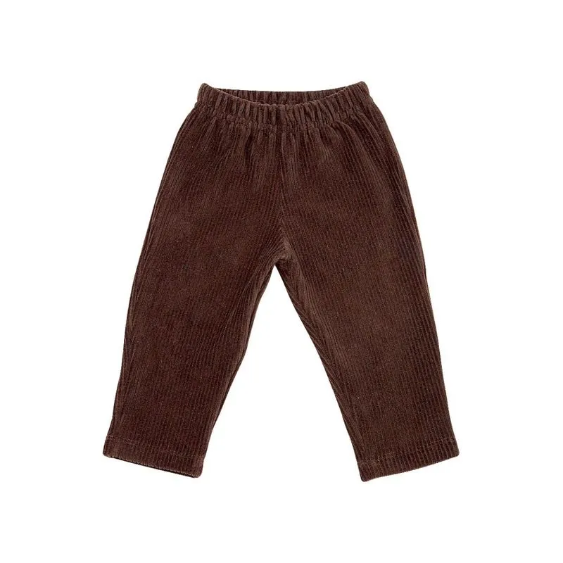 Calça Bebê Plush Cotelê - Marrom G