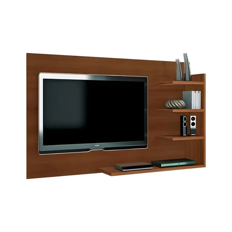 Painel de Parede para Tv mdp 15mm 4 Prateleiras 1,36m - Cinamomo