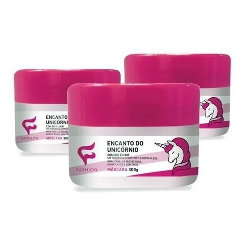 Máscara Capilar Encanto Do Unicórnio Fashion 300 G