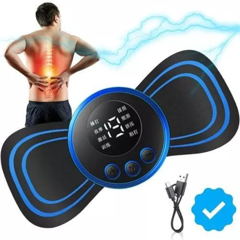 Massageador pernas ems: alívio dor 8 modos, 19 intens.