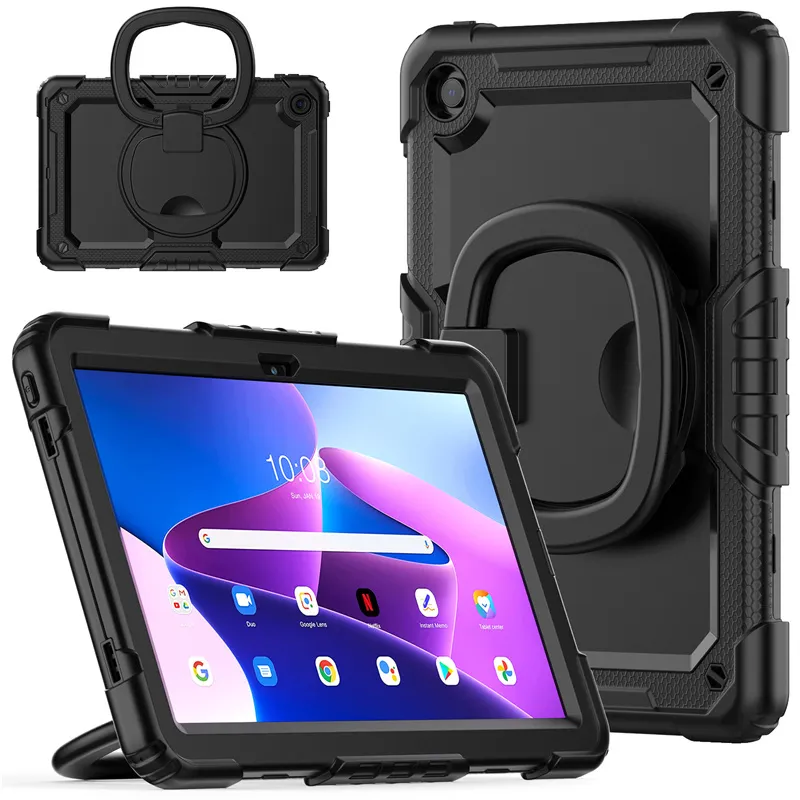 Lenovo M10 Plus 3rd Gen 10.6 Inch Handle Stand Case Preto
