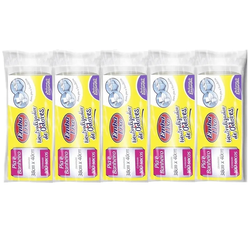 Kit 500 Sacos P/ Lixo Perfumado Pia Banheiro Neutral Odores