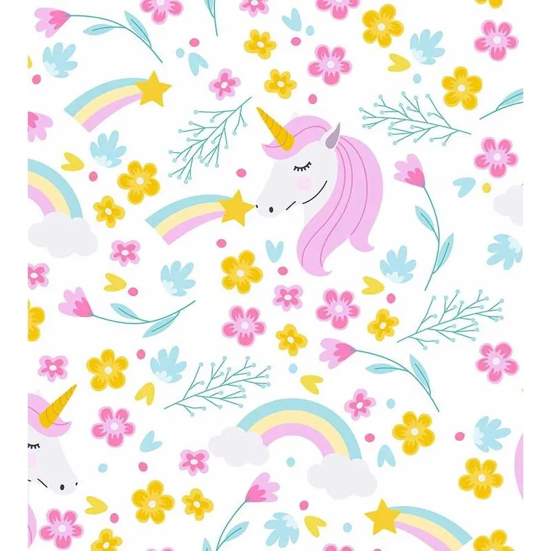 Papel De Parede Infantil Unicornio Penelope Com Kit Aplicação
