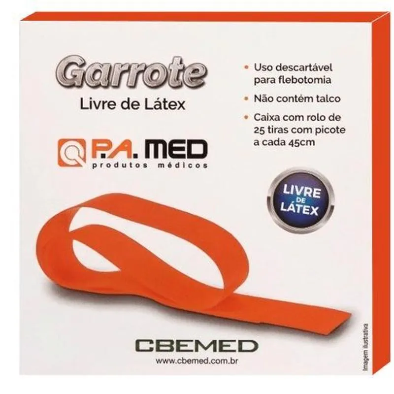 Garrote Descartável Procedimento Latexfree 25 Unidades Pamed