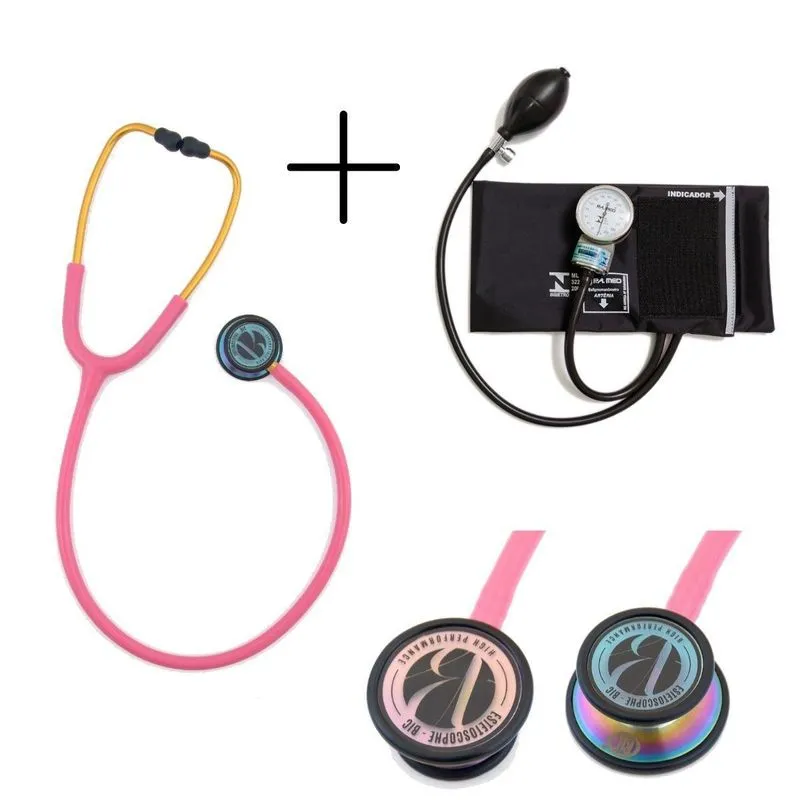Kit Esfigmomanômetro Pamed + Estetoscópio Eternity Luxo Bic