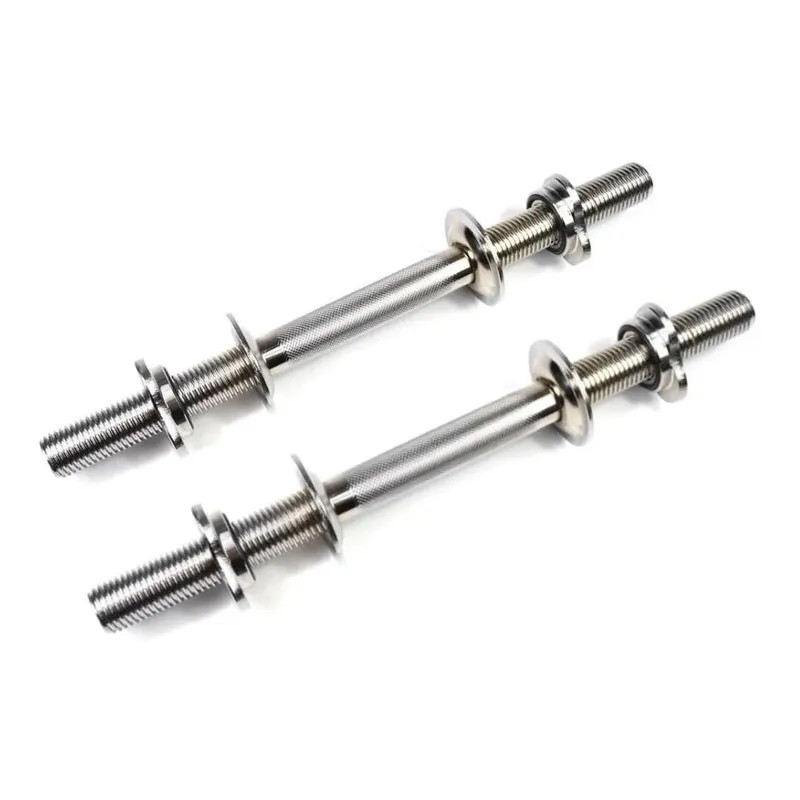 Kit 2 Halteres Barra Roscada 40Cm Maciça Rosca Musculação