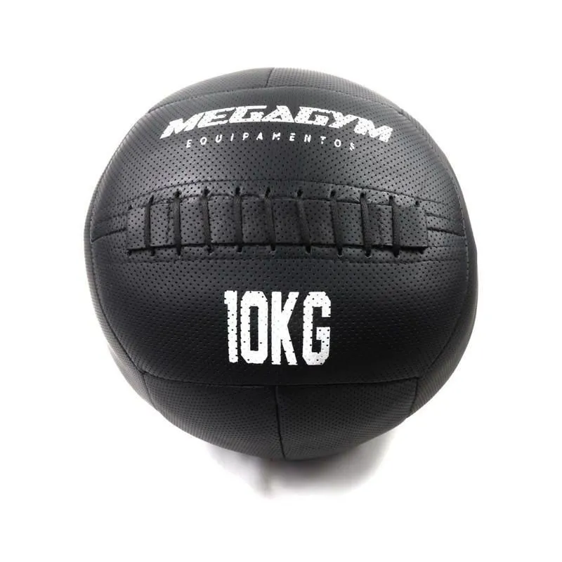 Wall Ball 10kg Em Couro Legítimo Megagym Equipamentos