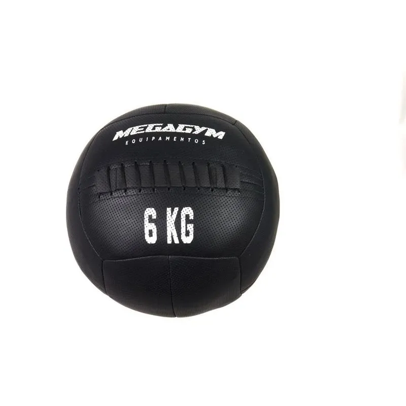 Wall Ball 6kg Em Couro Legítimo Megagym Equipamentos