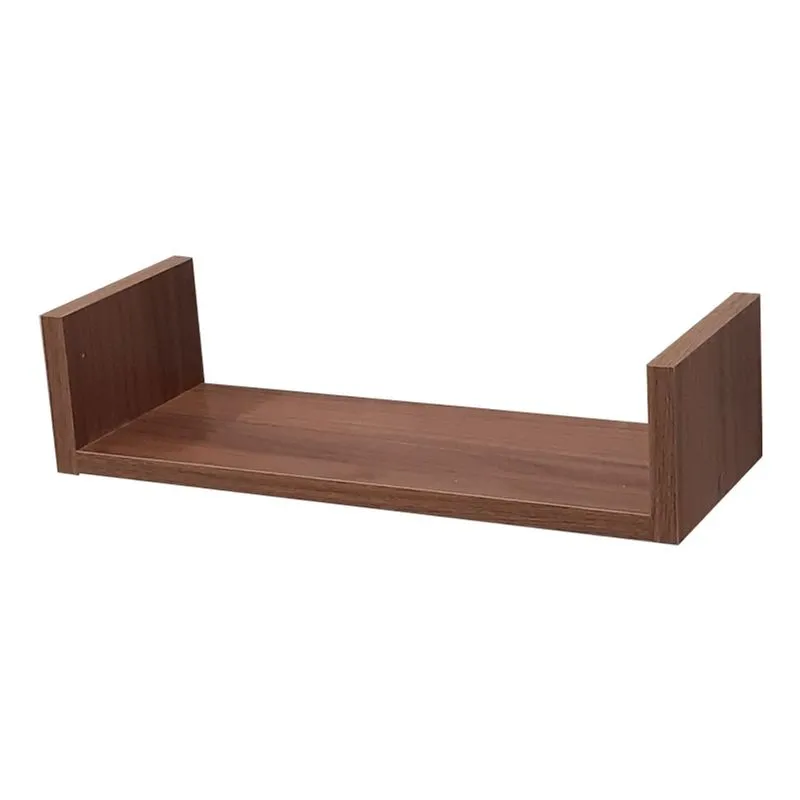 1 prateleira u- 50X15 nogal nichos livros revistas cozinha