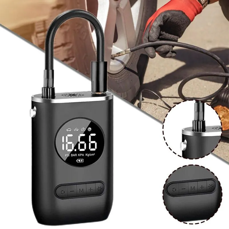 Compressor De Ar Portátil Digital Ideal Para Casa E Viagem